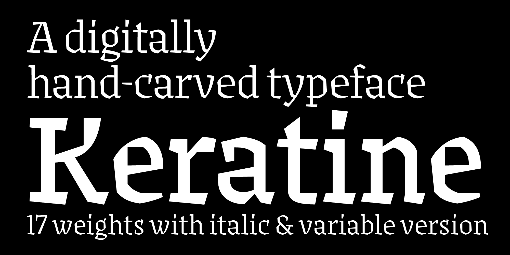 Keratine Extra bold Italic Font preview